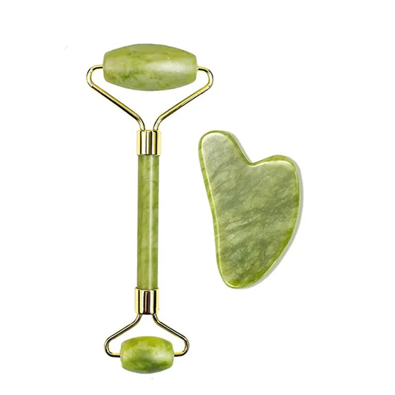 Natural Jade Face Massager Gua Sha Stone Facial, Board Acupoint Eye Care SPA