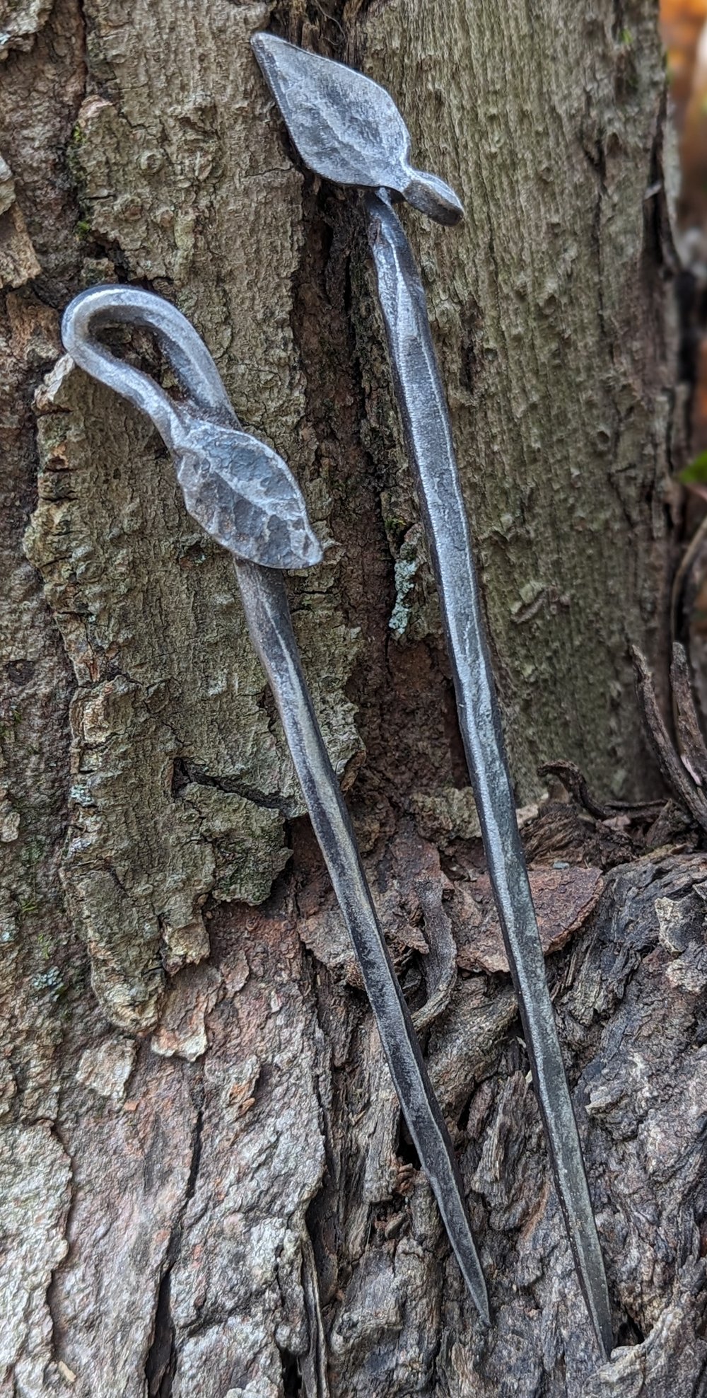 Forged Leaf Hairstick