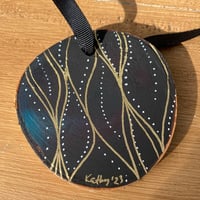 Image 2 of Flower Wood Slice Ornament - D3