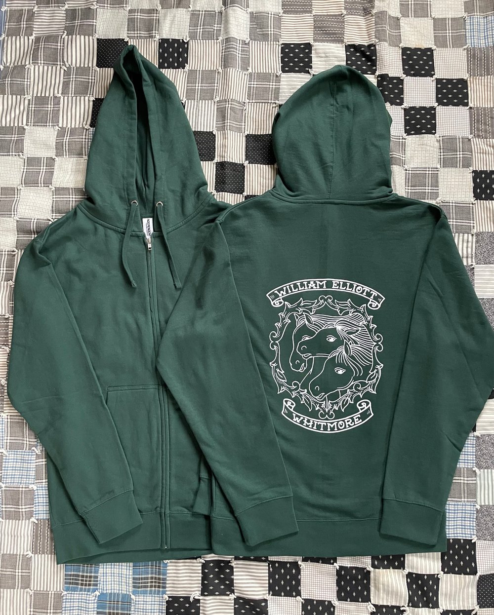 Three Horses Zip-up Hoodie (Unisex)