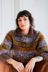 Image 4 of Lynden kid Mohair Sweater (Limited in colour Sable variegated)