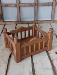 Handmade wooden bed &box  0-3 chestnut