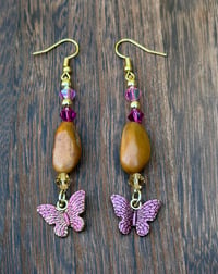 Pink Butterfly Earrings 