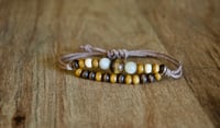 Tigers Eye and Yellow Calcite Bracelet
