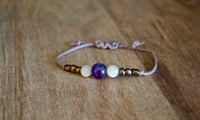Amethyst and Yellow Calcite Bracelet