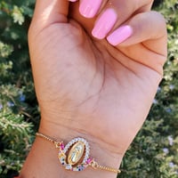 Image 2 of Virgen Gold Plated Slider Bracelet 