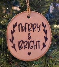 Image 1 of "Merry and Bright" Christmas Ornament 