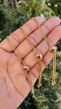 Image 3 of Virgen Gold Plated Slider Bracelet 