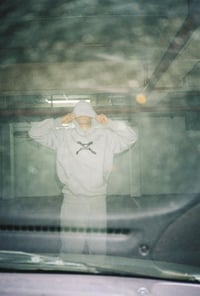 Image 3 of 'X-Logo Hood' Pullover, Gray Marle