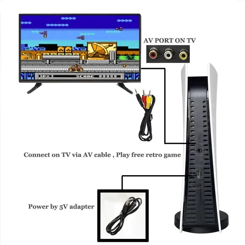 NEW GS5 Game Console 8 Bit USB Wired Handheld Game 200 Classic Games Retro AV Output TV Gaming 