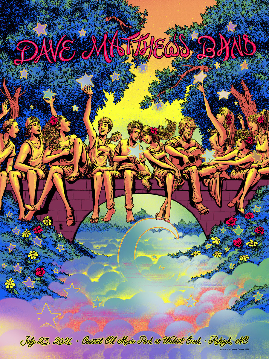 Image of Dave Matthews Band - Raleigh, NC 2021 - Rainbow HoloFoil Variant