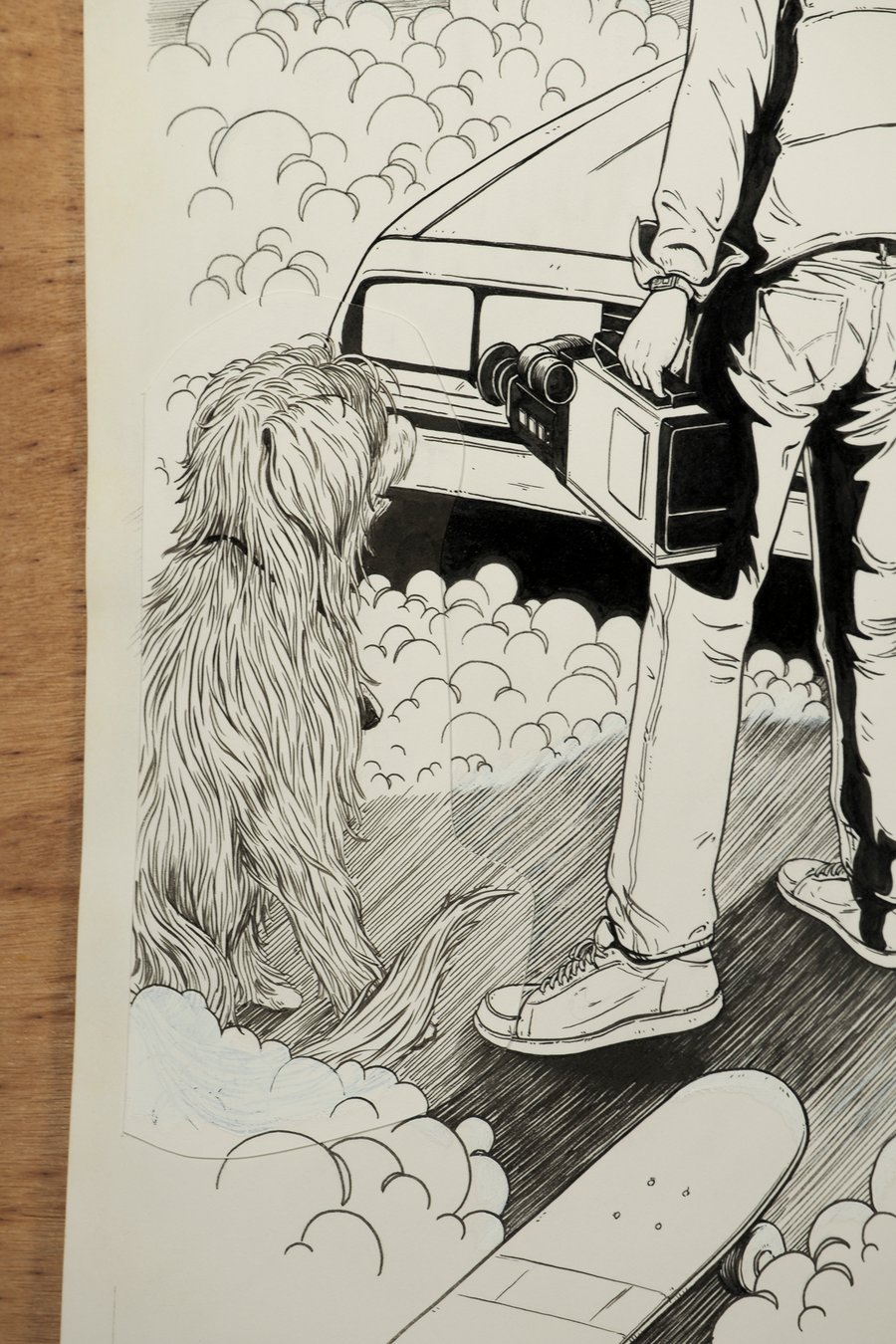 Image of Original Ink Drawing - Back to the Future Poster Artwork