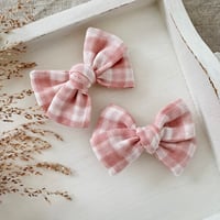 Image 3 of Pink Gingham Bow 