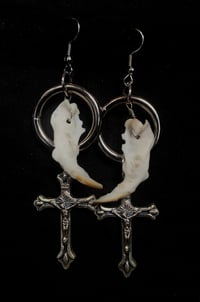 Jaw Bone Rosary Earrings