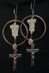 Vertebrae Rosary Earrings