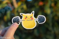 Weight-Lifting Pikachu Sticker