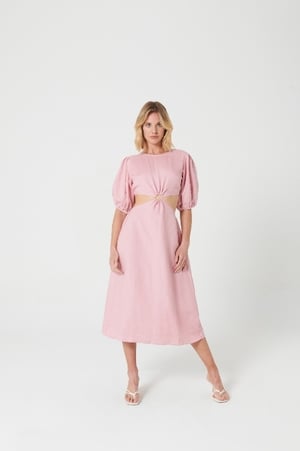 Image of Cut Out Dress. Pink. By MVN the label. 
