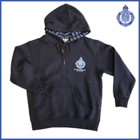 Image 2 of Navy Cotton Fleece Pullover Hoodie - Unisex - $55.45