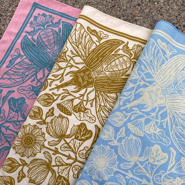 Saffron - Lotus & Beetle Bandana