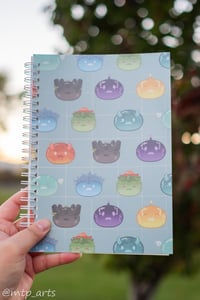 Image 1 of Genshin Mustache Slimes Reusable Sticker Book (U.S. ONLY)