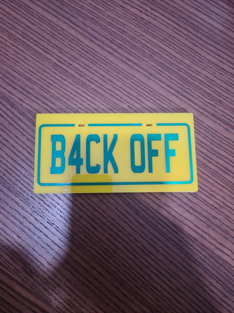 Image of *deadstock* B4CK 0FF Plate 