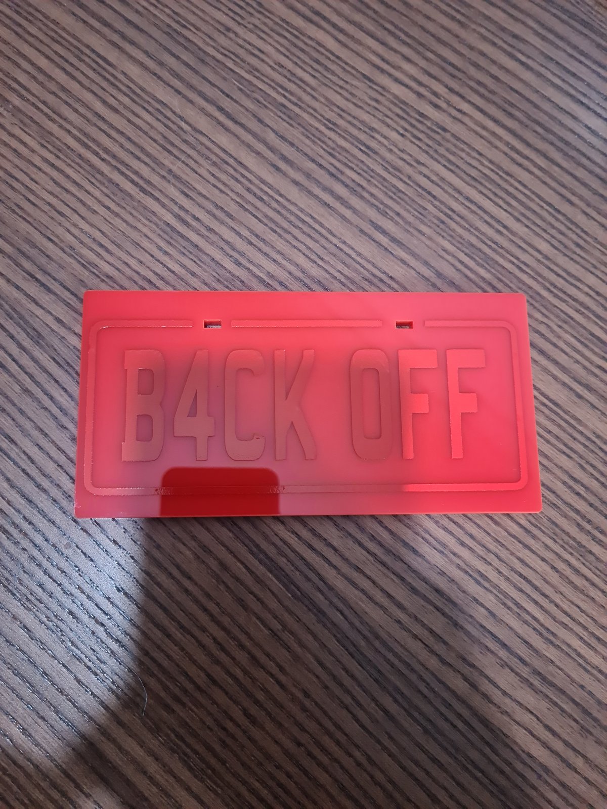 Image of *deadstock* B4CK 0FF Plate *