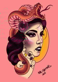 Image 2 of “Neo Medusa” tattoo art print