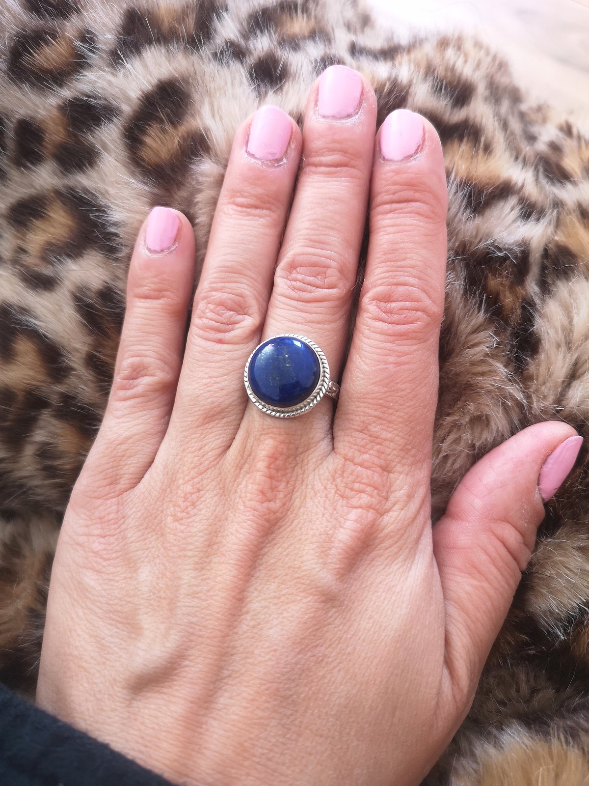 Image of Bague lapis lazuli - taille 58 - ref. 9380