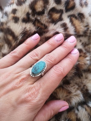 Image of Bague turquoise du tibet - taille 58 - ref. YYY