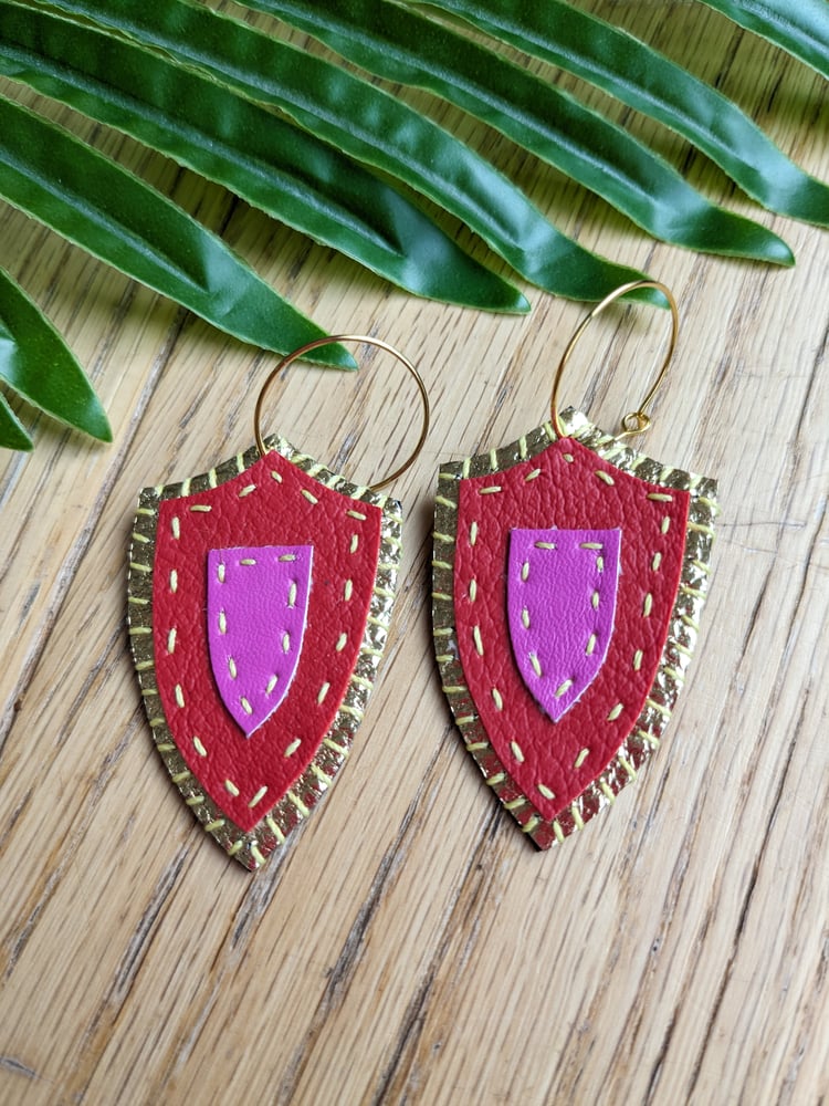 Image of ONE OFF! Mexican Shield Earrings