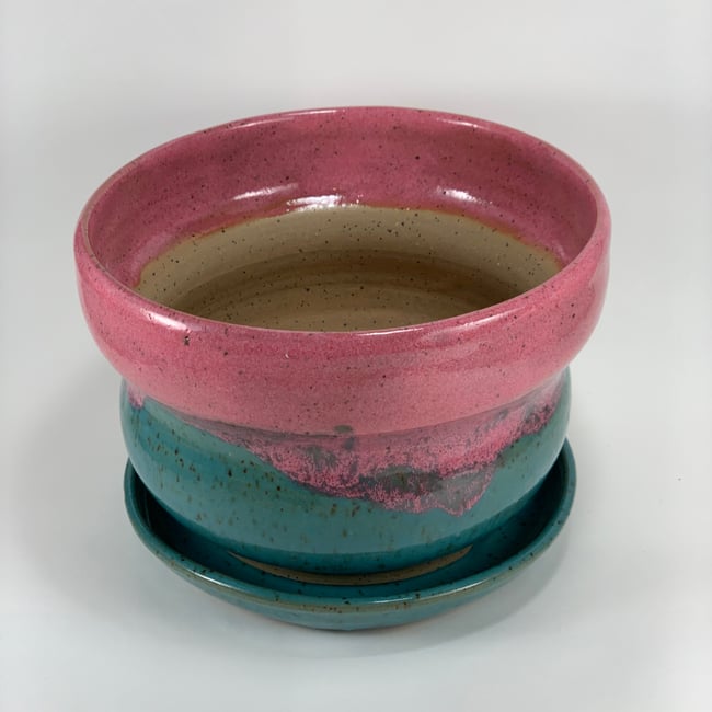 Pink & Teal Planter