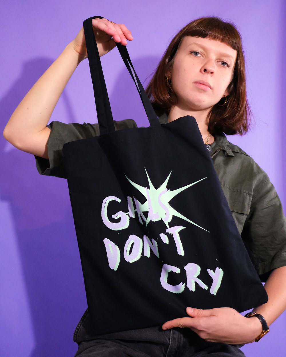 Tote bag Girls Don't Cry