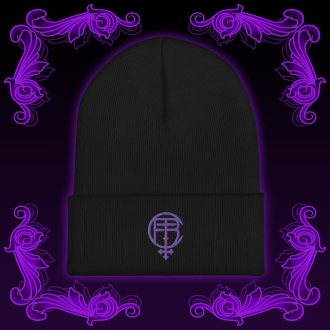 CFTBT Purple Logo Embroidered Cuffed Beanie