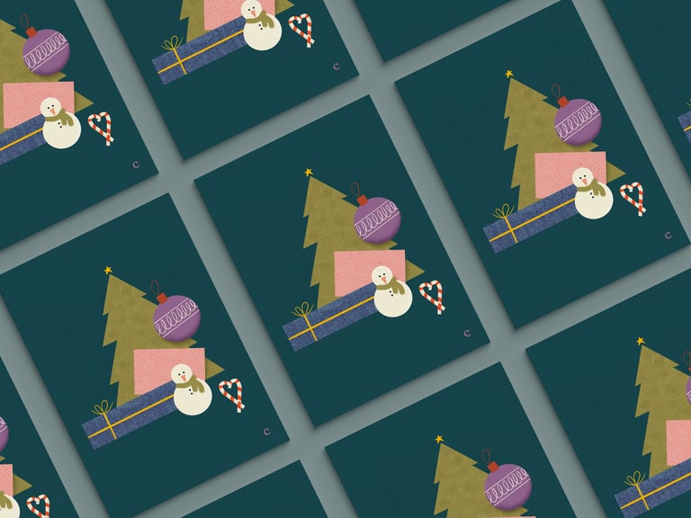 Carte postale illustrée "Olaf et sa team"