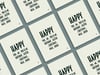 Carte postale typographie "Happy" - white