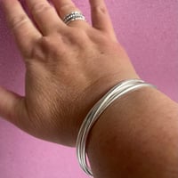 Image 2 of Sterling Silver Russian Wedding Band Bangle