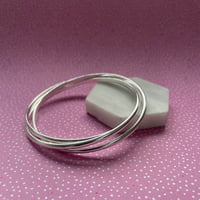 Image 3 of Sterling Silver Russian Wedding Band Bangle