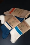 Chaussettes Heritage 9.1 x Lucallaccio vintage 1980 bleu / blanc