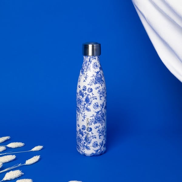 Image of Botella Térmica Toile de Jouy Azul 500ml