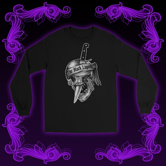 The Black Lagoon Skull Long Sleeve Shirt