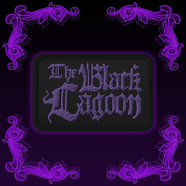 The Black Lagoon Purple Embroidered Patch