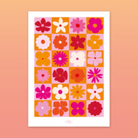 Image 1 of Damier de fleurs n°1