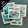 Red Sails & Pilchards Greeting Cards - Pack of 5