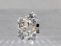 Sterling Silver 8mm Diamond CZ Studs