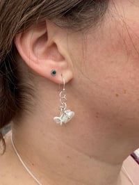Silver Mother of Pearl Dangle Earrings
