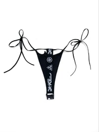 Image 2 of TERROR VISION - Paranoid’ Distorted Veil reversible thong