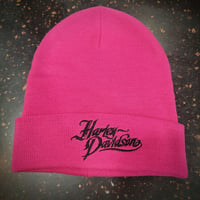 Image 2 of BBHD Hot pink Text  Knit Hat