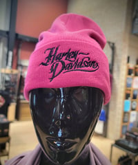 Image 1 of BBHD Hot pink Text  Knit Hat