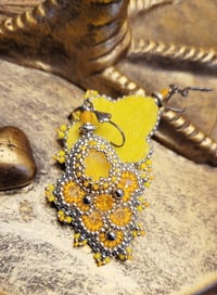 Image 7 of Boucles d'oreilles Swarovski Jaune