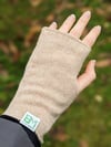 Essential Merino Plain Knit Fingerless Mittens